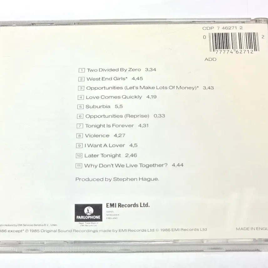 [BUNJANG] Pet Shop Boys Please 1986 UK/Europe First Press CD / [수입  CD] Pet Shop Boys - Please (1986 UK/유럽반)