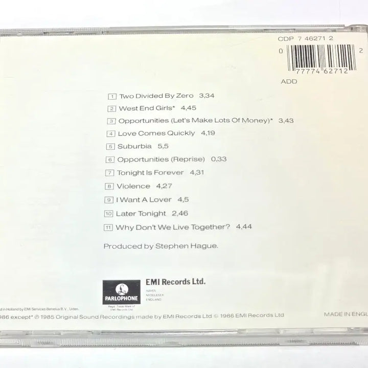 [BUNJANG] Pet Shop Boys Please 1986 UK/Europe First Press CD / [수입  CD] Pet Shop Boys - Please (1986 UK/유럽반)