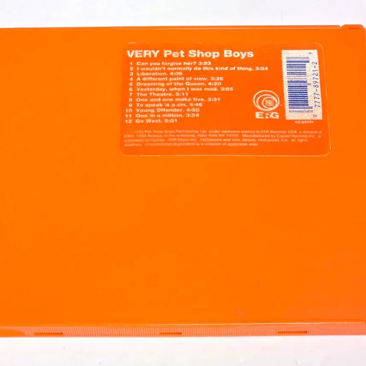 [BUNJANG] Pet Shop Boys Very Orange Embossed Dot Case First Press CD / Pet Shop Boys - Very (오렌지 케이스 초판)