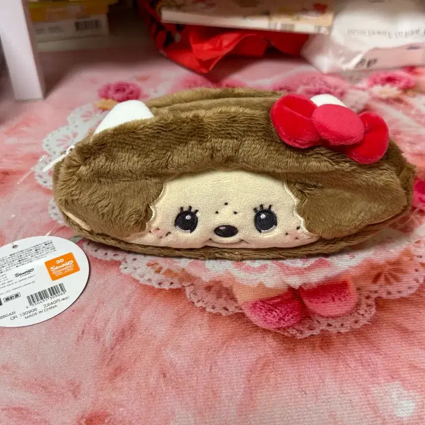 [BUNJANG] Sanrio Hello Kitty Monchhichi Double-Sided Pouch / (정품) 키티 몬치치 양면 파우치