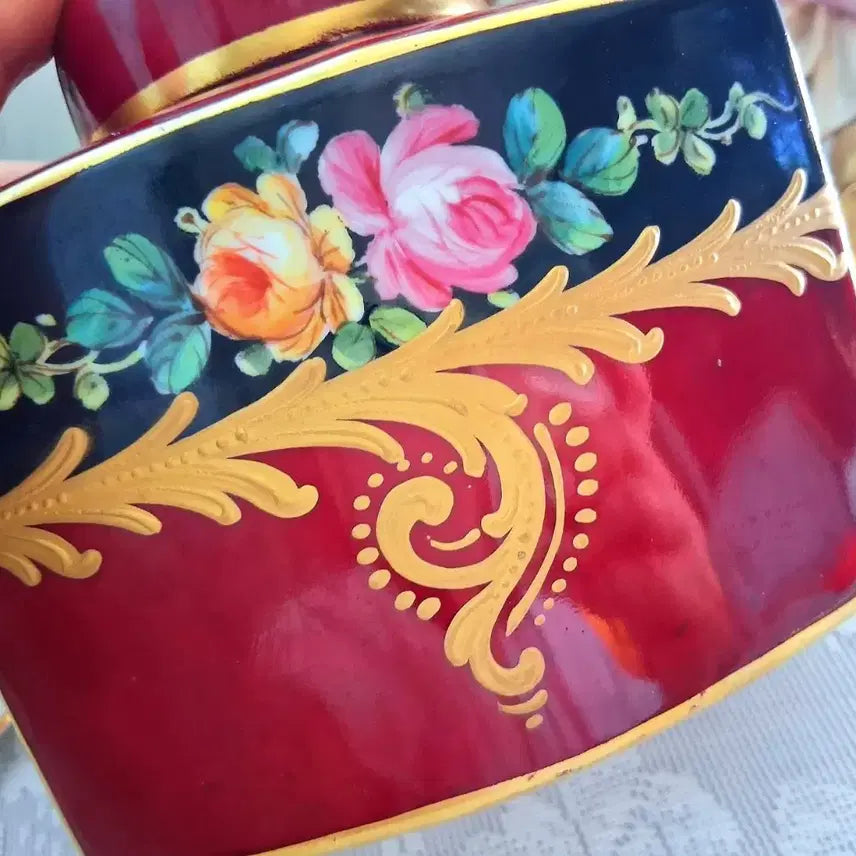 [BUNJANG] French Sevres Antique Tea Caddy / 프랑스 앤틱 세브르 티캐디
