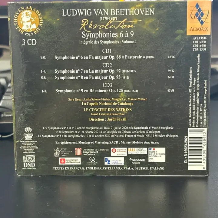 [BUNJANG] Beethoven Symphony Collection Vol. II (Nos. 6-9) 3-Disc Set / 베토벤 교향곡 2집 6789번3Disc beethoven revolution Vol.II symphony
