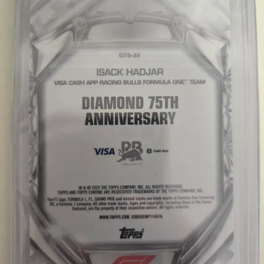 [BUNJANG] Isaac Haasar F1 Diamond Card / 탑스 크롬 RC 아이작 하자르 F1  다이아몬드 카드