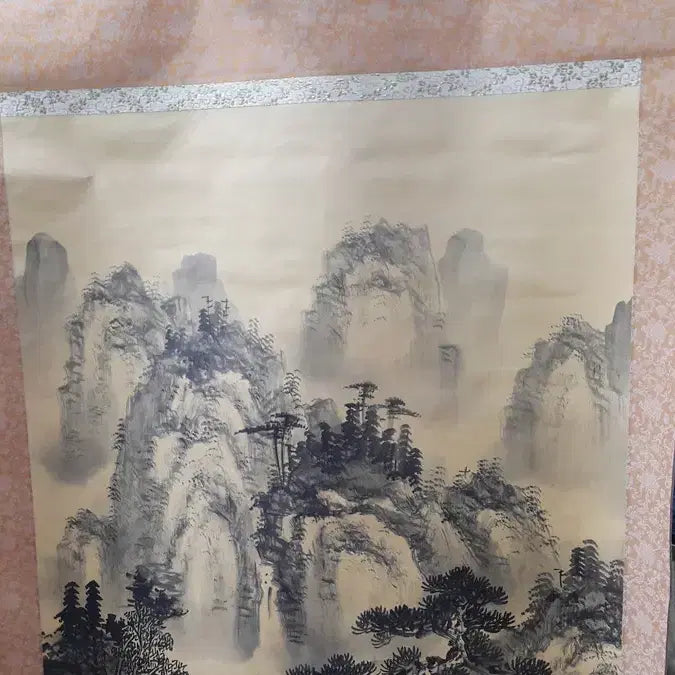 [BUNJANG] 1950s Large Japanese Sansu Landscape Scroll / 1950 일본 대형 산수 족자