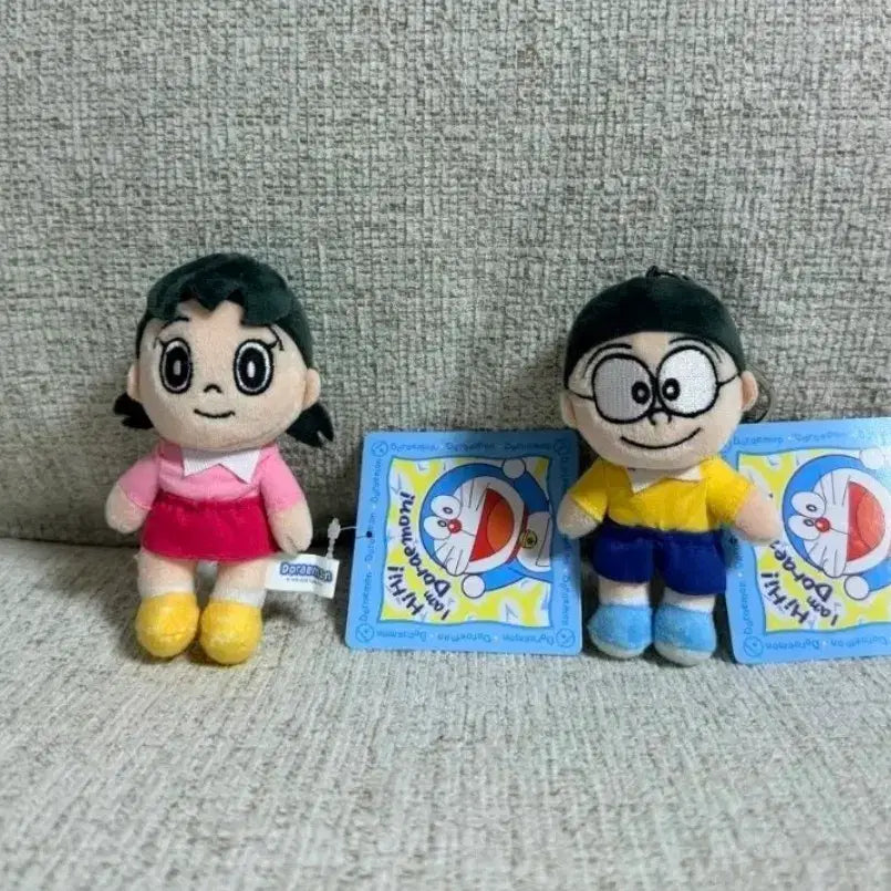 [BUNJANG] Genuine Doraemon Shizuka Nobita Keyring Plush / 정품 도라에몽 이슬이 진구 키링인형