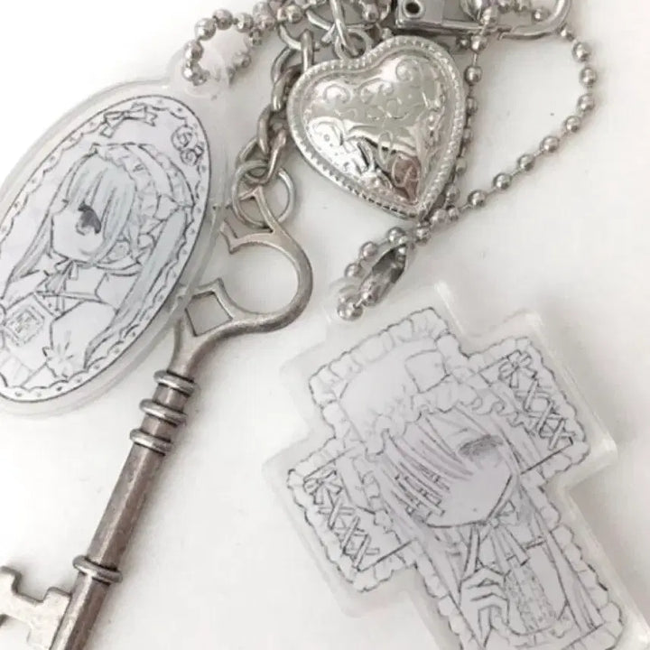 [BUNJANG] Milky Heart Keychain / 밀키하트 키링