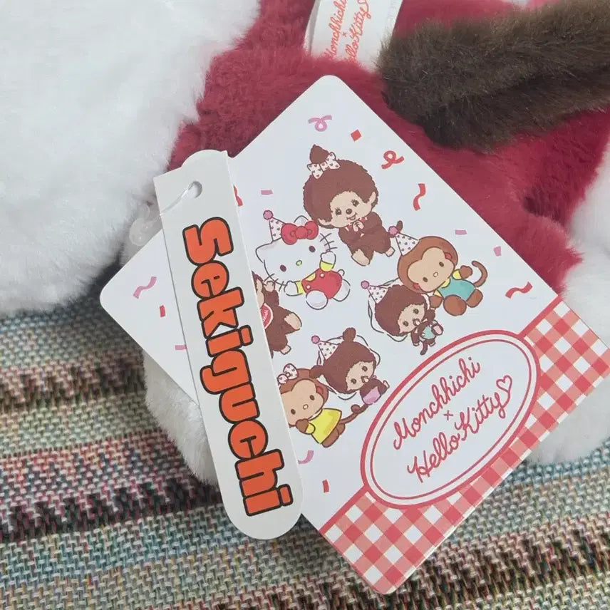 [BUNJANG] Monchhichi Hello Kitty Gingham Check S Doll / 몬치치 헬로키티 깅엄 체크 S 인형