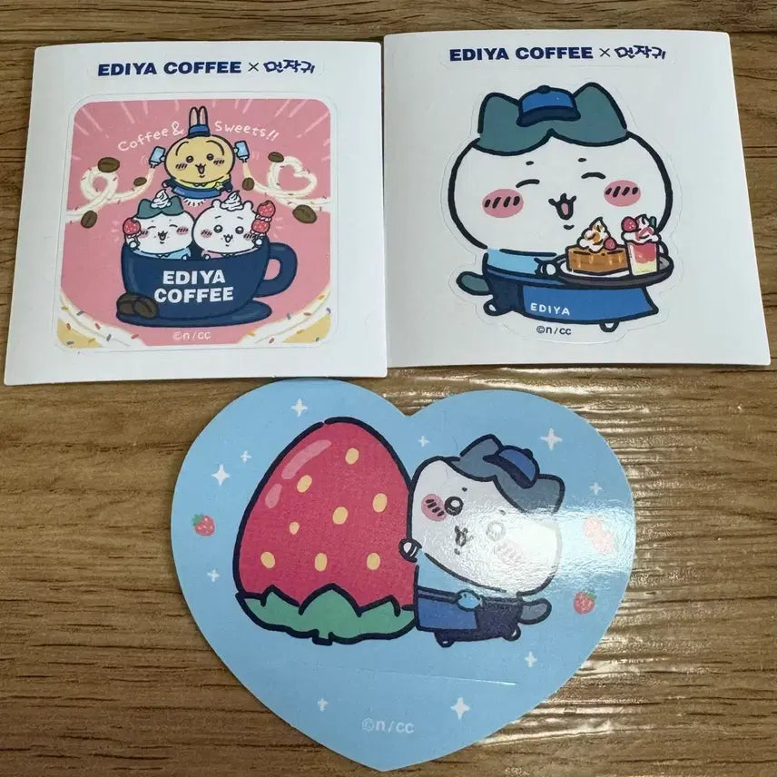 [BUNJANG] Chiikawa Hachiware BIG Plush Headband / 치이카와 하치와레 게 머리띠 BIG 인형, 이디야 콜라보 스티커