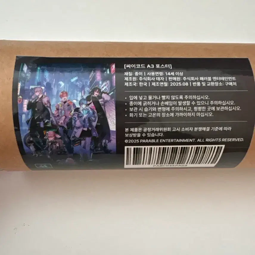 [BUNJANG] Psycho Code Anniversary A3 Poster / 싸이코드 주년 A3 포스터
