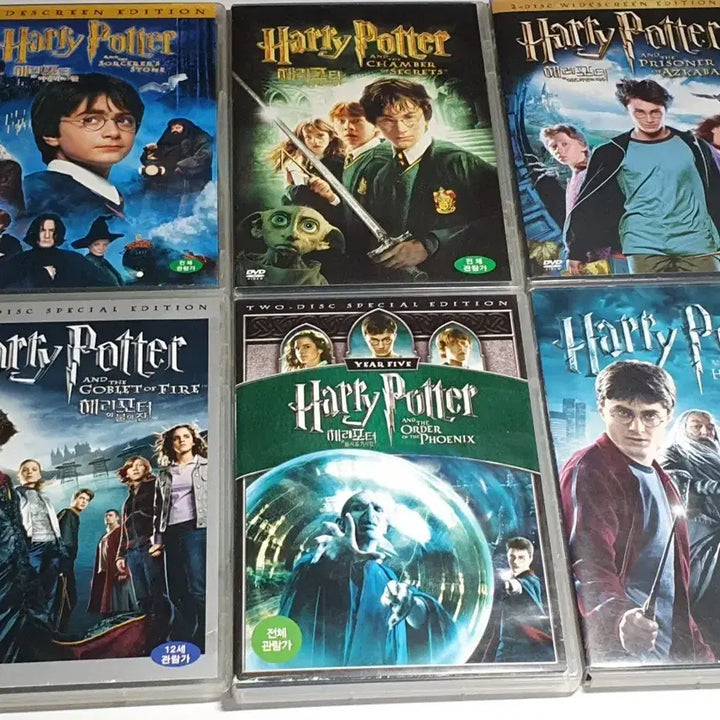 [BUNJANG] Harry Potter DVD Series Collection (Episodes 1-6) / 해리포터 DVD 시리즈 6편 세트 무료배송