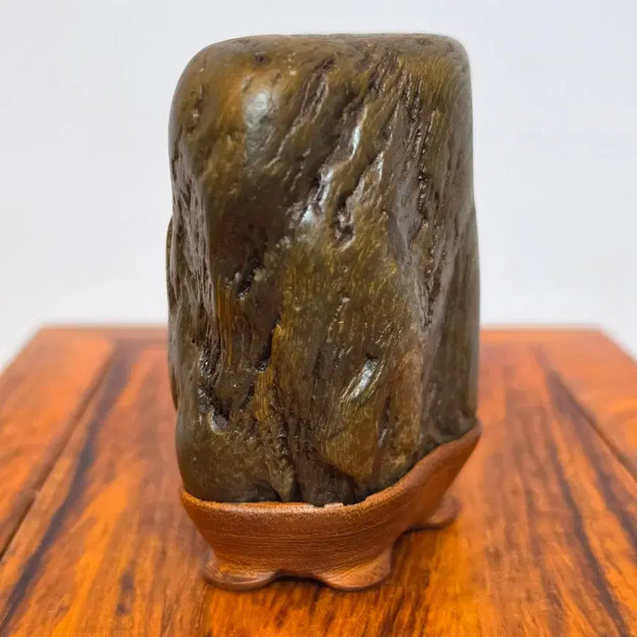 [BUNJANG] Namhangang Choco Mi Seok Stone with Stand / 26090611 석질과 주름 변화가 환상적이고 대가 잘 잡힌 남한강 초코미석 수석 팝니다 일석 좌대