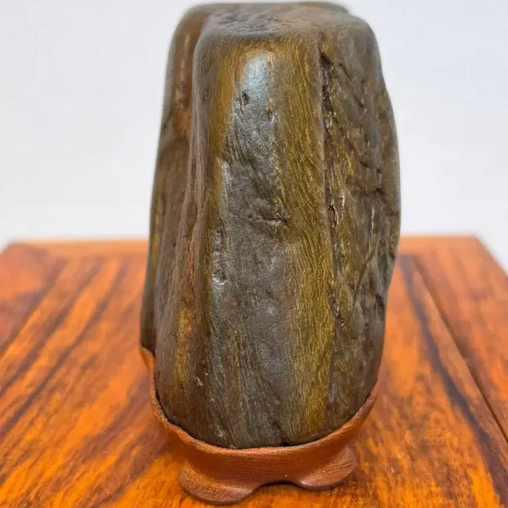 [BUNJANG] Namhangang Choco Mi Seok Stone with Stand / 26090611 석질과 주름 변화가 환상적이고 대가 잘 잡힌 남한강 초코미석 수석 팝니다 일석 좌대