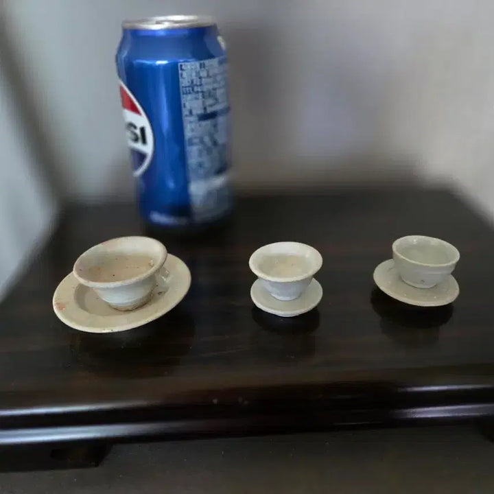 [BUNJANG] Joseon Dynasty Celadon Teacup Set (3 Pieces) / 조선명기 찻잔 3세트