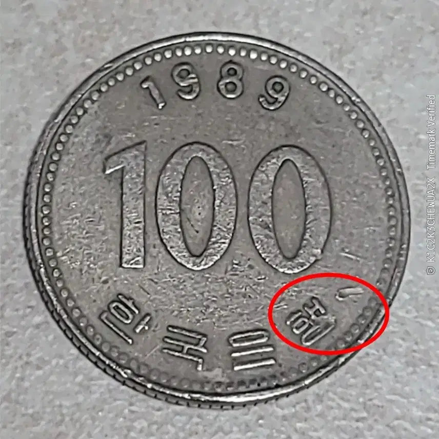 [BUNJANG] 1989 100 KRW Coin / 100원 동전 1989년 100원 주화