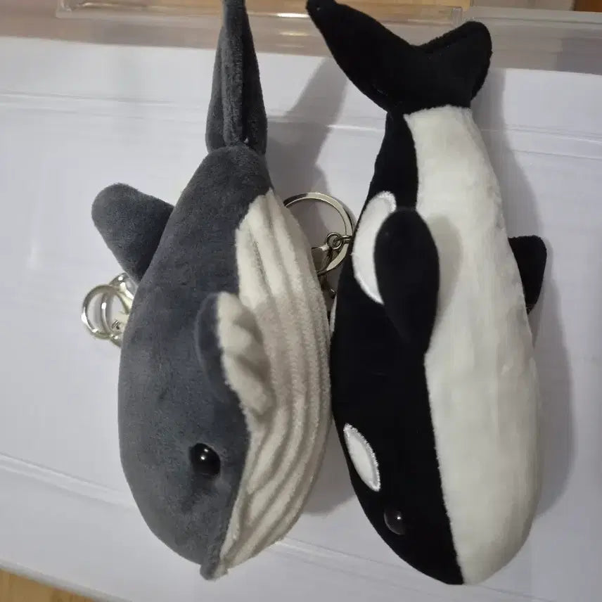 [BUNJANG] Orca and Humpback Whale Plush Keychain Bundle / 범고래, 혹등고래 인형 키링 일괄판매