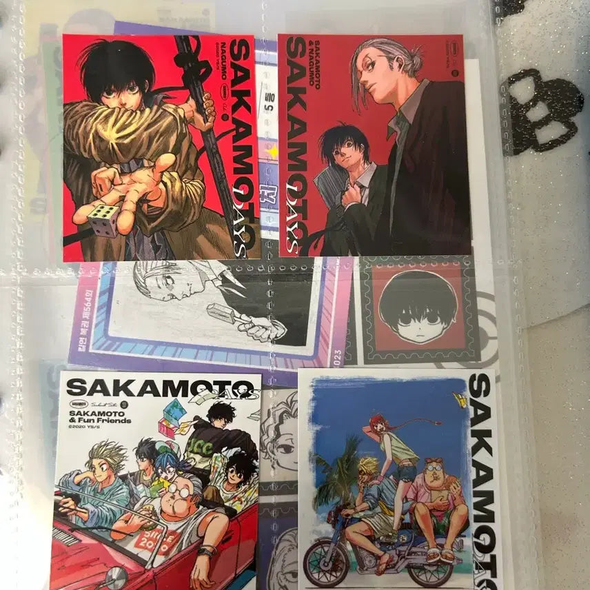 [BUNJANG] Sakamoto Days Original Art Sticker Bundle Set (Nagumo Kakushi, Seba Natsuki) / 사카모토 데이즈 원화 스티커 일괄 판매 사카데이 나구모 가쿠 세바 나츠키 슬러 카드