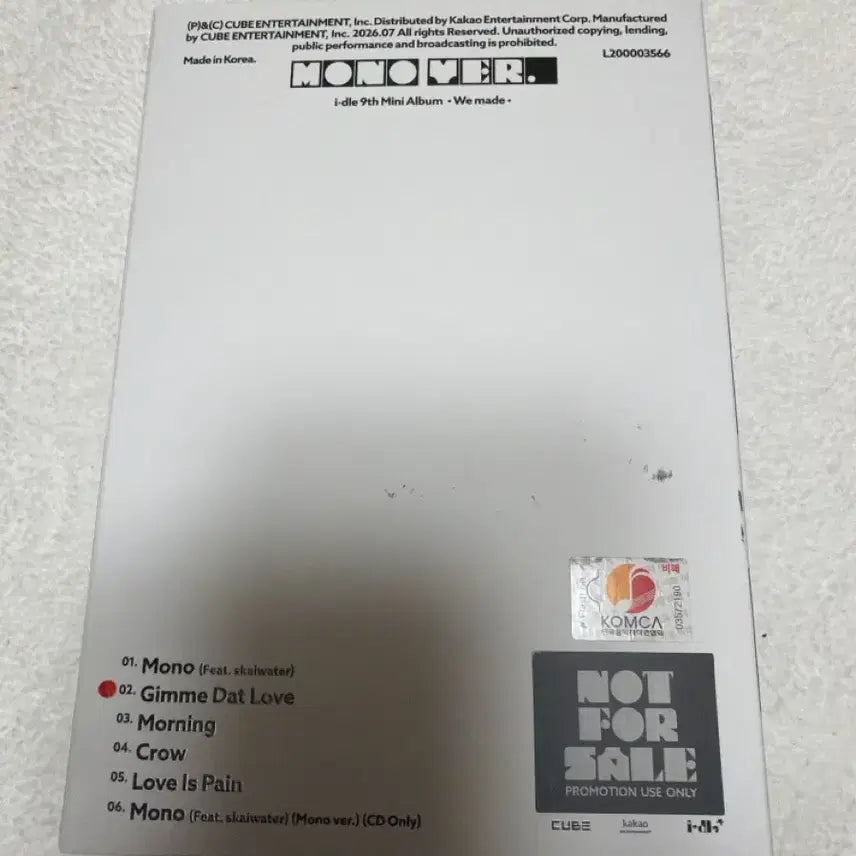 [BUNJANG]  (G)I-DLE Mini 9th Album WE MADE Signed Album / 아이들 미니 9집 WE MADE 싸인 앨범