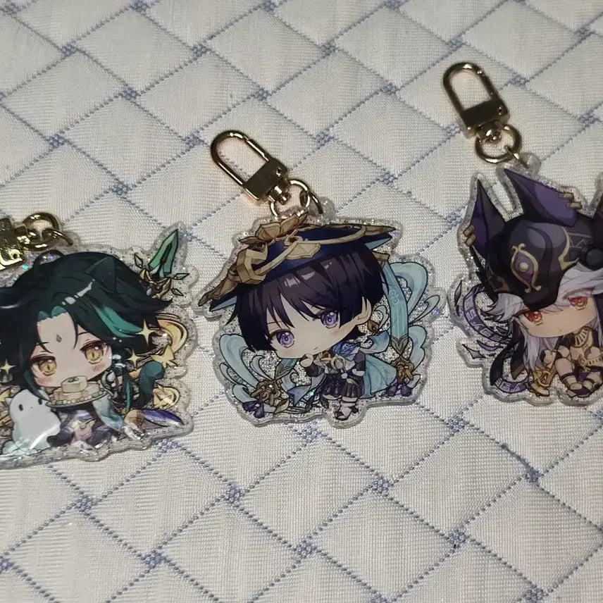 [BUNJANG] Genshin Impact Unofficial Goods Keychain Bundle / 원신 비공식 굿즈 키링 (미사용)