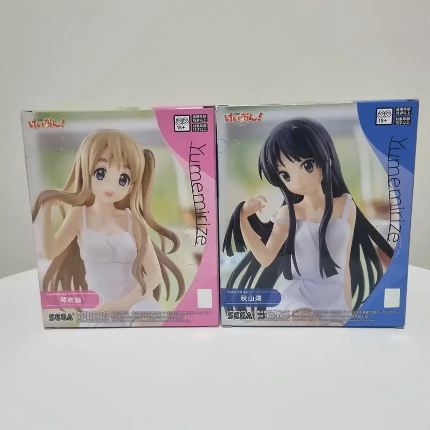 [BUNJANG] K-ON! Mio Tsumugi Figure Set (2 Types) - Unsealed / [미개봉]세가 유메미라이즈 케이온! 케이온 미오 츠무기 피규어 세트 2종