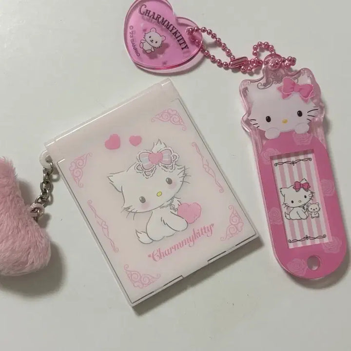 [BUNJANG] Sanrio Charmmy Kitty Name Tag Keychain Mirror Gacha / 챠미키티 산리오 네임택키링 거울 가챠