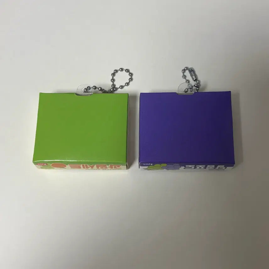 [BUNJANG] Daiso Fruit Box Keyring Bundle (Hallabong Orange, Grape) / (일괄) 다이소 과일박스 키링 한라봉 포도 미니어쳐