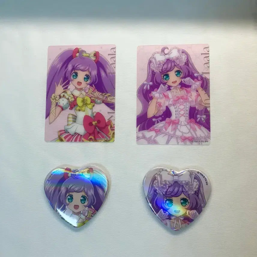[BUNJANG] Raffinee Lala Heart Can Badge Acrylic Card Bundle Set / [일괄] 라파리 라라 하트캔뱃지 아크릴카드