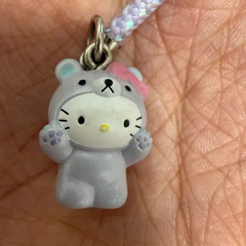 [BUNJANG] Hello Kitty Little Bear Charm Purple / 헬로키티 꼬마곰 키링 보라
