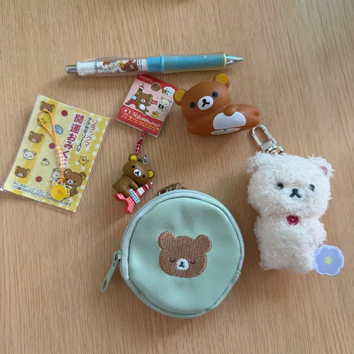 [BUNJANG] Rilakkuma Wallet Doll Keychain Gacha Pen / 리락쿠마 지갑 인형 키링 가챠 가차 샤프 키링