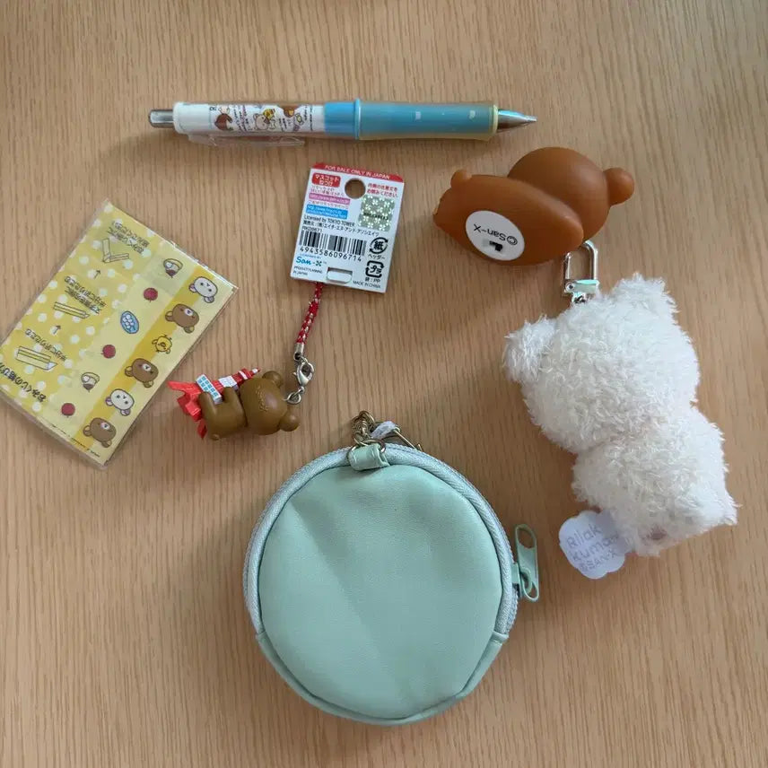 [BUNJANG] Rilakkuma Wallet Doll Keychain Gacha Pen / 리락쿠마 지갑 인형 키링 가챠 가차 샤프 키링