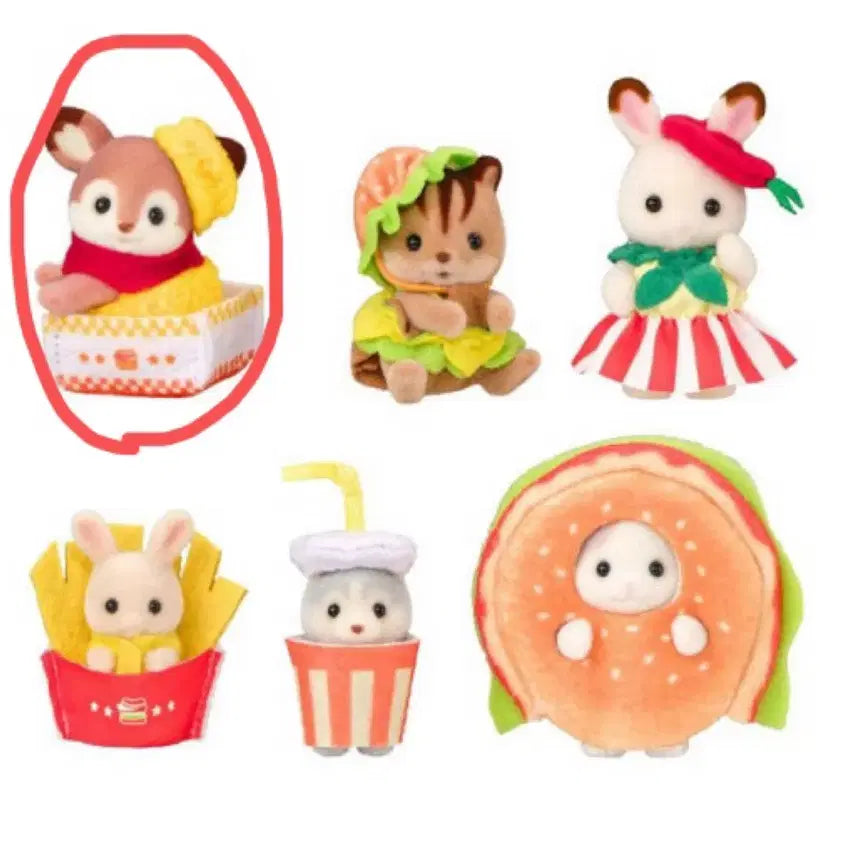 [BUNJANG] Sylvanian Families Hamburger Blind Pack Nugget Deer / 실바니안 햄버거 블라인드팩 너겟 사슴