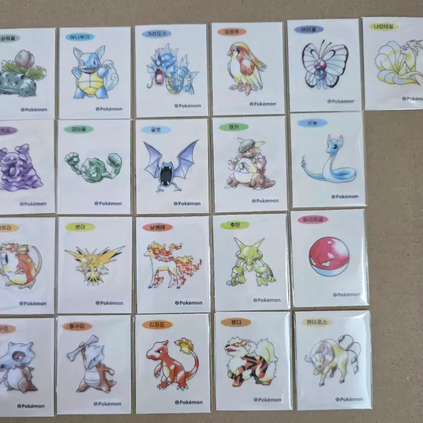 [BUNJANG] Pokemon Sticker Artwork Bundle Set (21 types) / 포켓몬띠부씰 아트워크 21종일괄