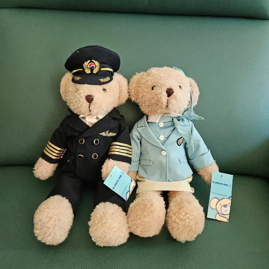 [BUNJANG] Korean Air Official Goods Teddy Bear Doll (Old Type) Set / 대한항공 공식 굿즈 테디베어 인형 (구형) 세트