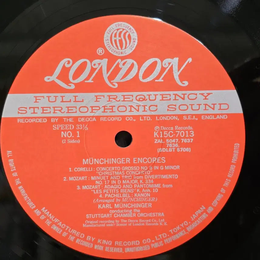 [BUNJANG] Karl Munchinger Classic Masterpieces Collection LP / 카를 뮌힝거(Karl Munchinger) - 클래식 명곡 소품집 LP
