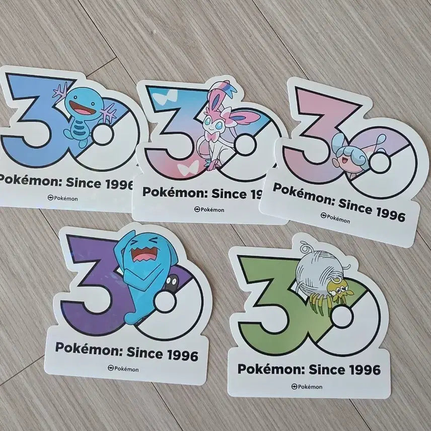 [BUNJANG] Pokemon 30th Anniversary Sticker Bundle / 포켓몬 30주년 스티커 님피아 우파 마자용 등 일괄 택포