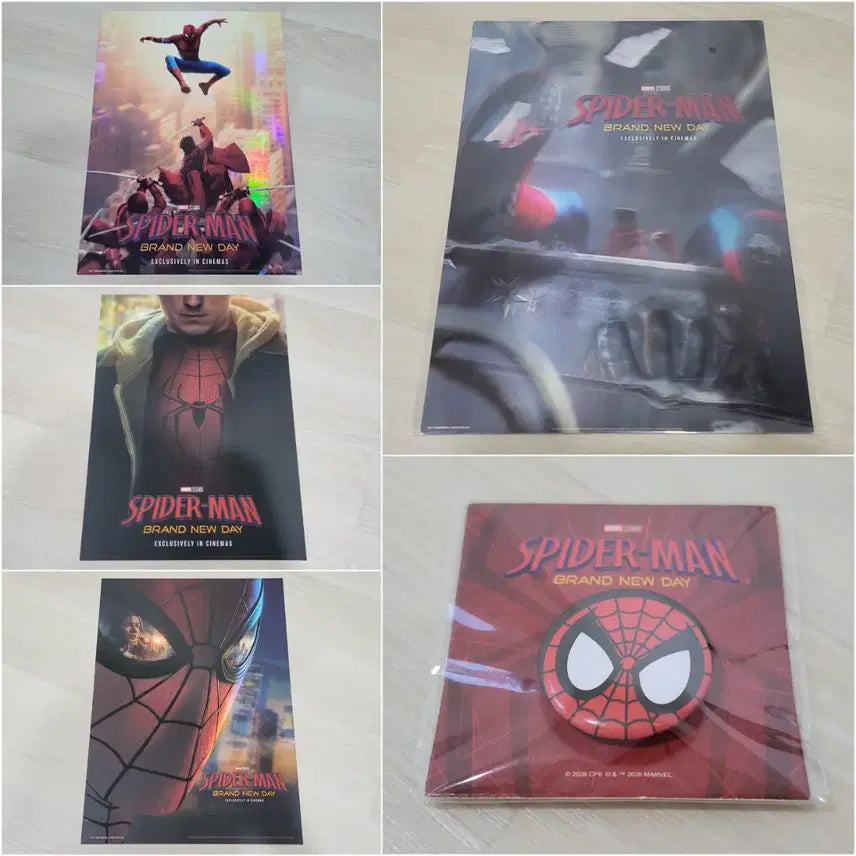 [BUNJANG] Spider-Man 3-Set: Key Visual Poster, 3D Lenticular Poster, Pin Badge / [전용박스 안전포장] 스파이더맨 3종 세트 (키비쥬얼 포스터+3D 렌티큘러 포스터+핀뱃지)