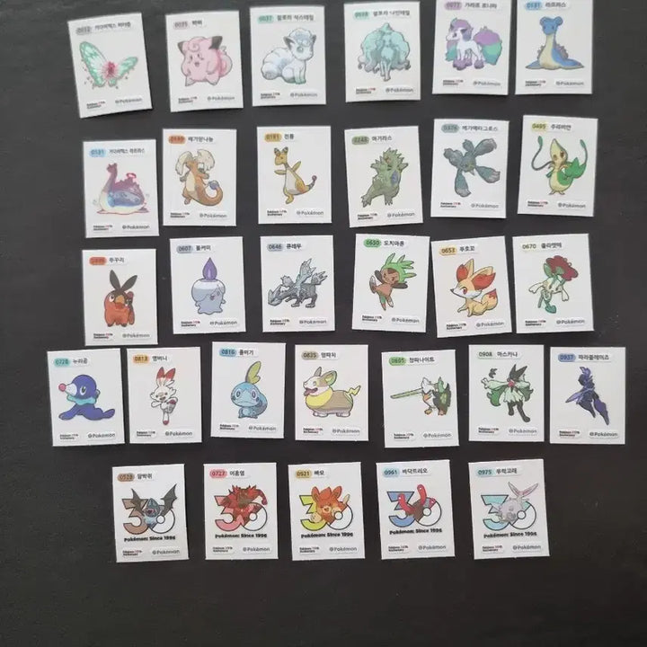 [BUNJANG] Pokemon 30th Anniversary Stick-and-Seal Collection / (단종)포켓몬 30주년 기념 띠부씰 팔아요