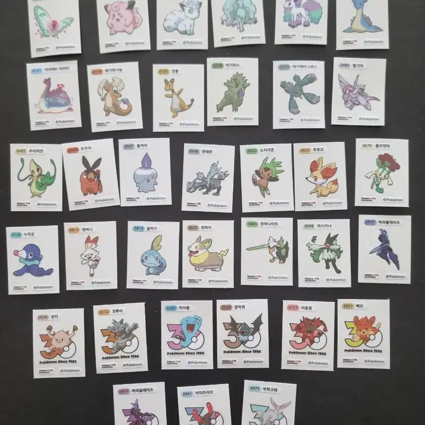 [BUNJANG] Pokemon 30th Anniversary Stick-and-Seal Collection / (단종)포켓몬 30주년 기념 띠부씰 팔아요