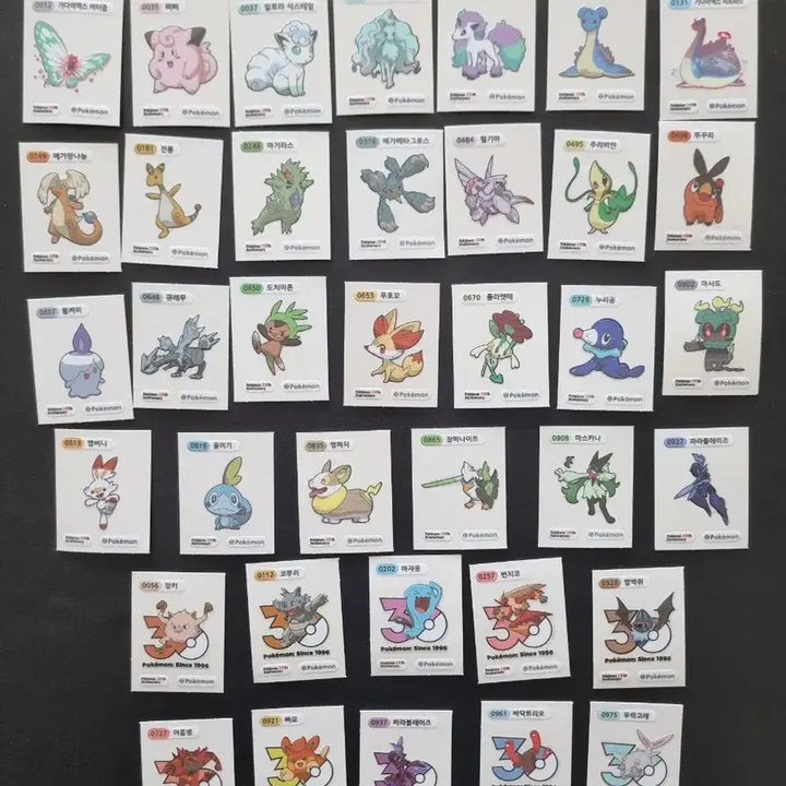 [BUNJANG] Pokemon 30th Anniversary Stick-and-Seal Collection / (단종)포켓몬 30주년 기념 띠부씰 팔아요
