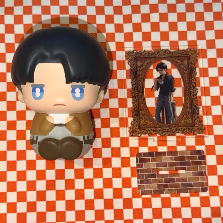 [BUNJANG] Attack on Titan Levi Marshmallowy Squishy Figure &amp; Mini Acrylic Bundle Set / [일괄] 진격의거인 리바이 | 마슈마로이드 스퀴시 피규어 &amp; 미니 아크릴 | 굿스마일, 제일복권, 이치방쿠지