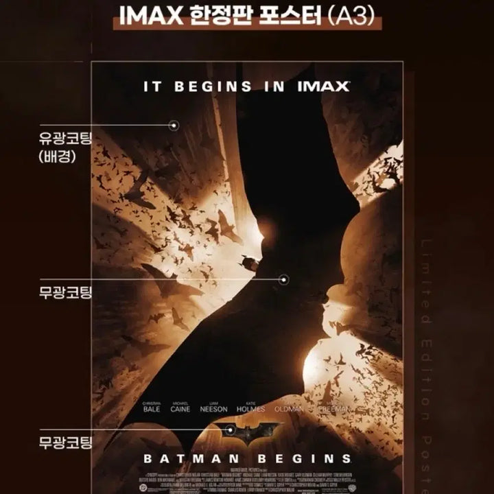 [BUNJANG] The Dark Knight Trilogy IMAX A3 Poster Bundle (Batman Begins, The Dark Knight, The Dark Knight Rises) / [3종일괄]영화 배트맨 다크나이트 라이즈 비긴즈 아이맥스 IMAX 포스터(A3) 크리스토퍼 놀란 감독