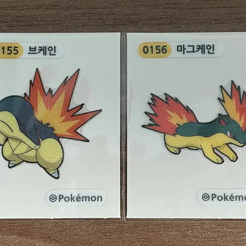 [BUNJANG] Pokemon Stickers (Charmander, Charmeleon) / 포켓몬 띠부씰 브케인 마그케인