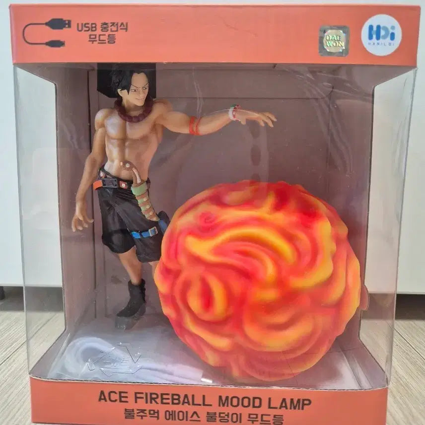 [BUNJANG] One Piece Ace Fireball Mood Lamp (Sealed) / [미개봉]원피스 에이스 파이어볼 무드등
