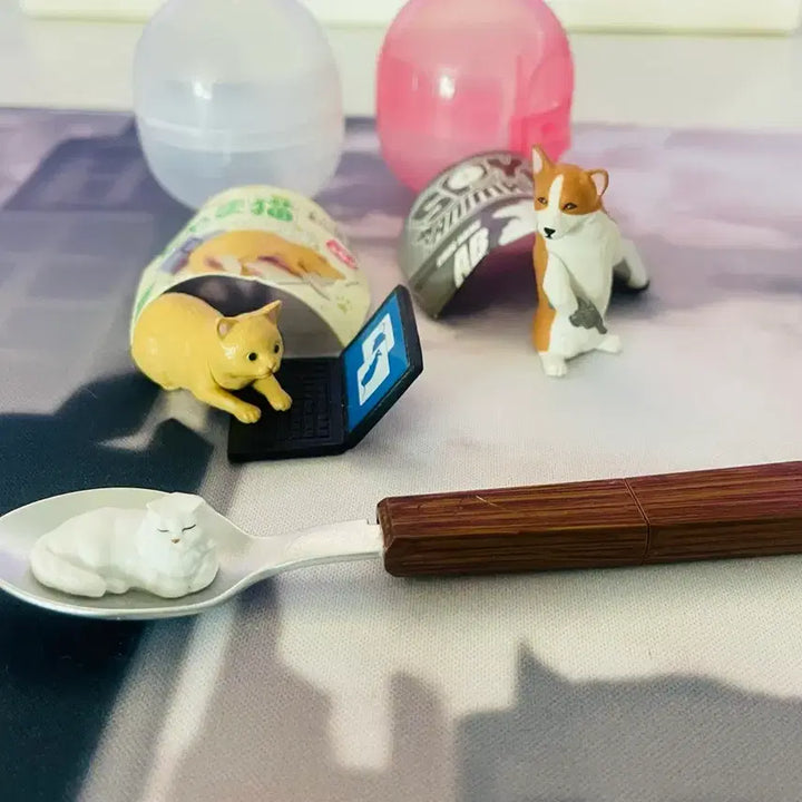 [BUNJANG] Cat and Dog Animal Gachapon Figure Bundle Set / 고양이 강아지 동물 가챠 피규어(일괄)