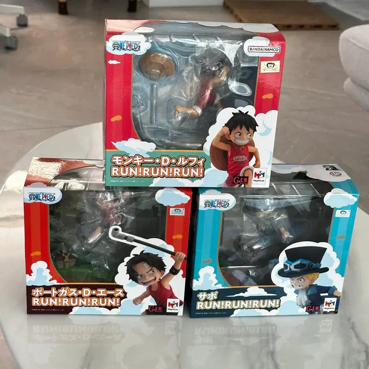 [BUNJANG] One Piece GEM Run Run Run Ace, Luffy, Sabo ASL Figure Bundle Set / 원피스 gem run run run 런런런 에이스 루피 사보 ASL 메가하우스 피규어 일괄