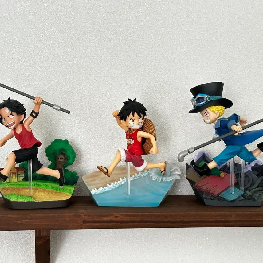 [BUNJANG] One Piece GEM Run Run Run Ace, Luffy, Sabo ASL Figure Bundle Set / 원피스 gem run run run 런런런 에이스 루피 사보 ASL 메가하우스 피규어 일괄