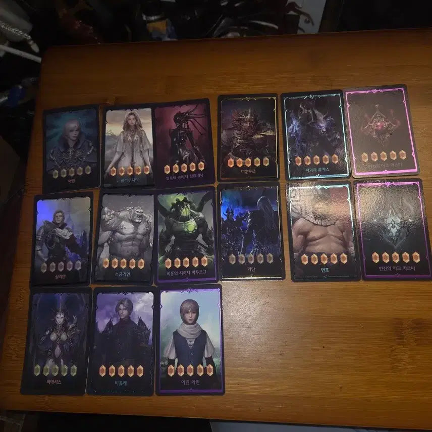 [BUNJANG] Lost Ark Card Collection Legendary Cards Set (5 Types) / 로스트아크 카드 컬렉션 전설카드 5종 밑 팝니다 카단 비아키스 아만 실리안