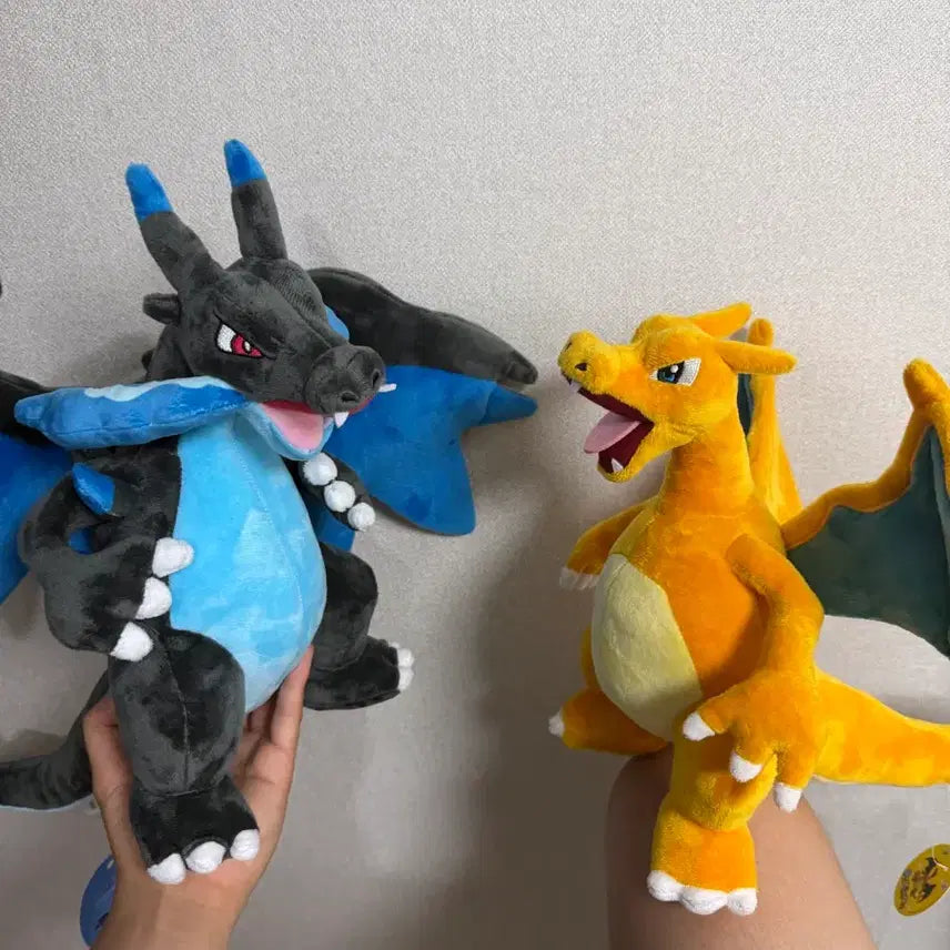 [BUNJANG] Charizard &amp; Charizard X Mega Evolution Genuine Plush Toys / 리자몽 &amp;  리자몽 X 메가진화(엑자몽) 정품 인형