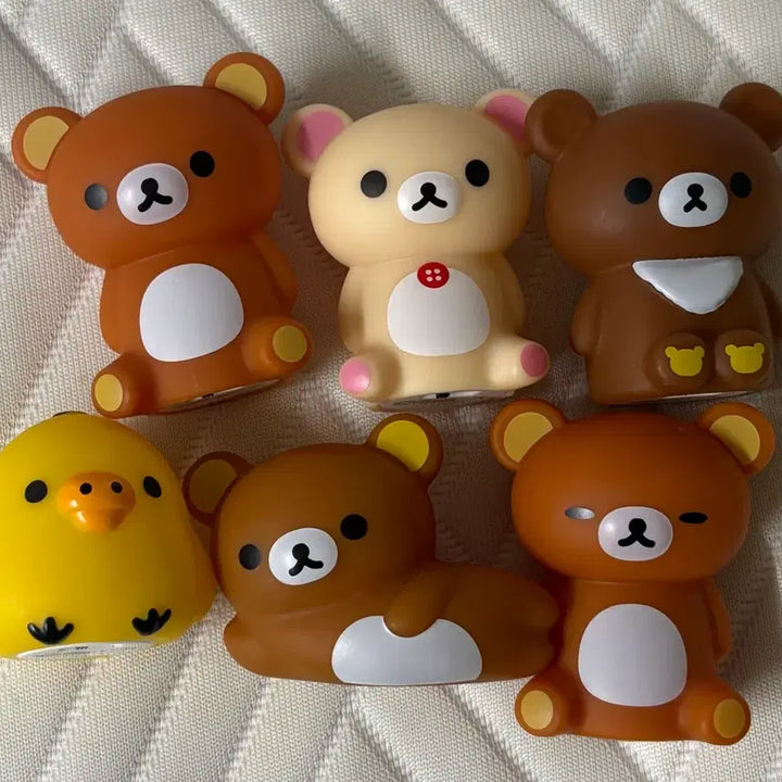 [BUNJANG] Rilakkuma Mood Lamp Gacha Full Set 5 Types Bundle / 리락쿠마 무드등 조명 가챠 풀셋 5종 일괄 (단순전시)
