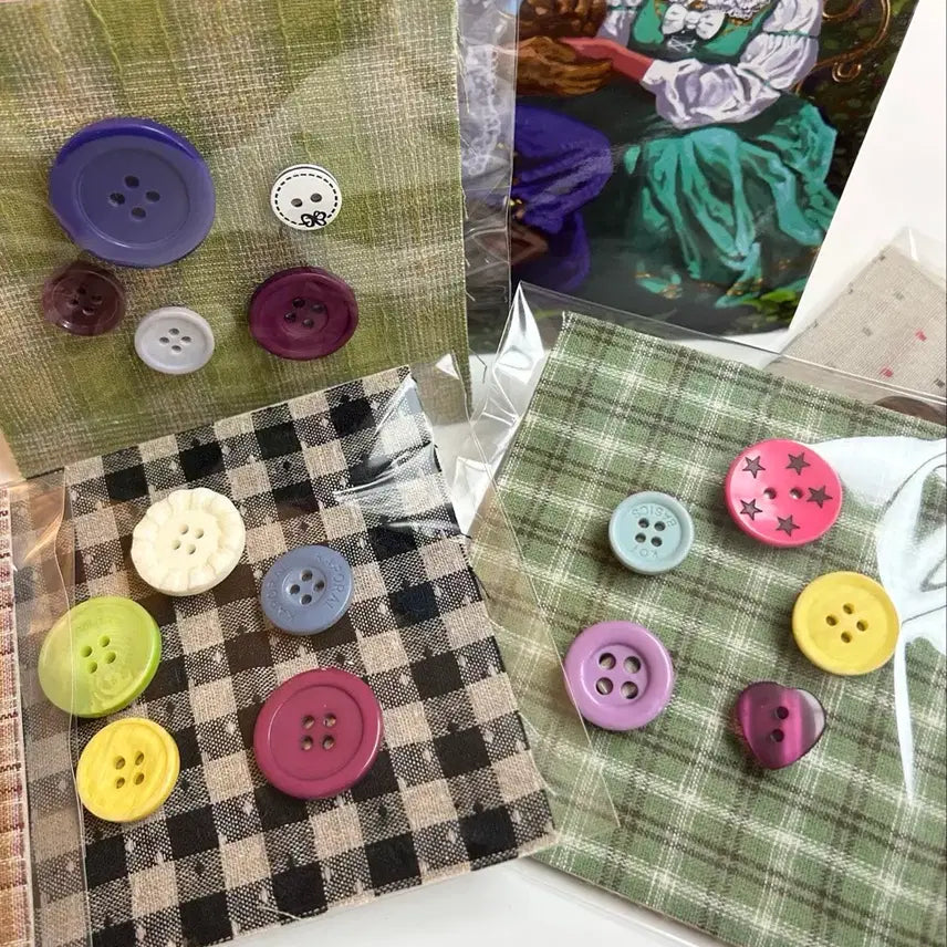 [BUNJANG] Handmade Button Magnet Set - 5 Assortments / 핸드메이드 단추마그넷세트 5종