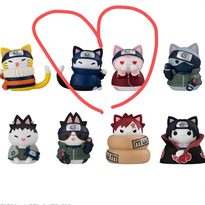 [BUNJANG] MegaCat Naruto Sasuke Sakura Figure (Sealed) / (미개봉) 나루토 사스케 사쿠라 메가캣 피규어